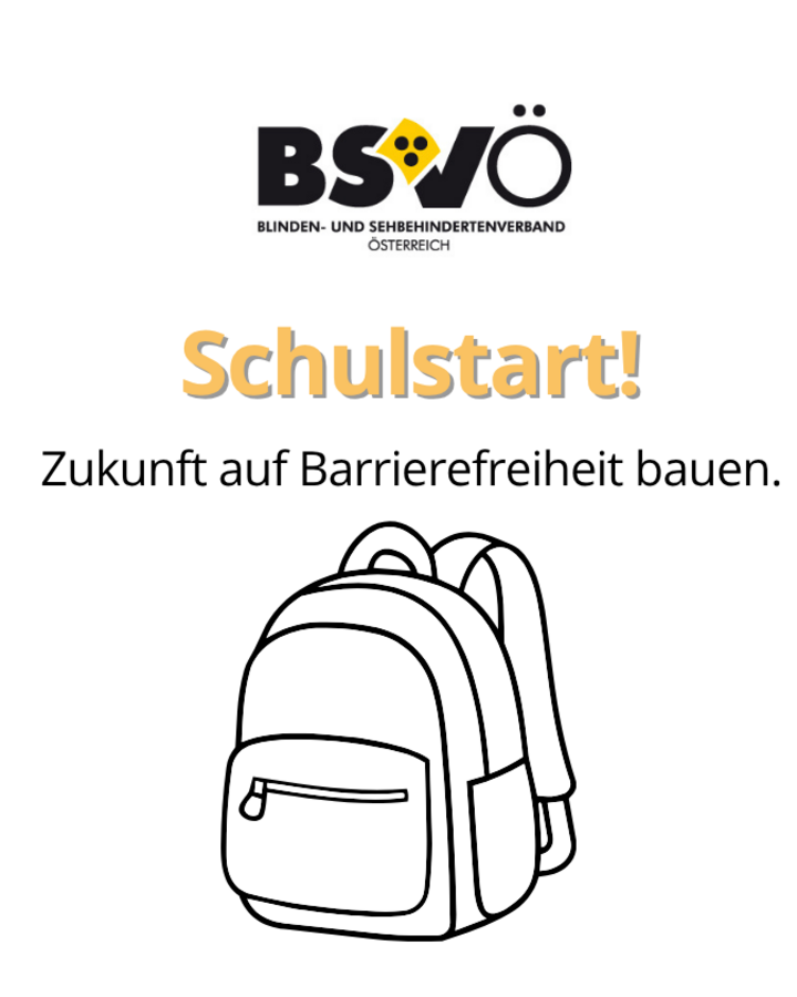 Schulstart. Abbildung eines Rucksackes