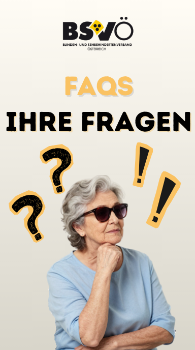 Fragen. Eine Frau mit dunkler Brille und hellblauem Shirt, grauen kurzen Haaren hat die Hand ans Kinn gelegt und sieht fragend drein.