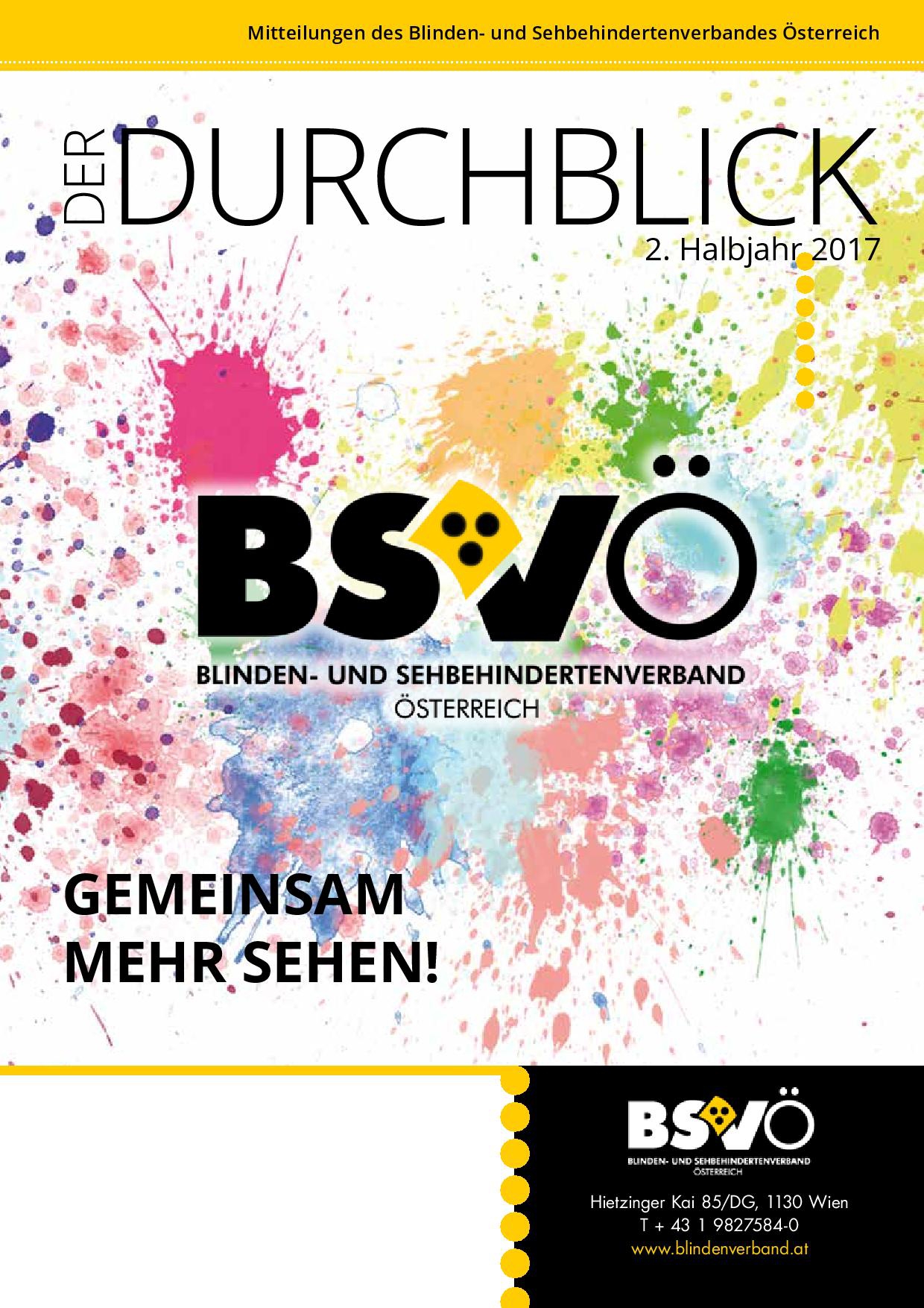 Cover Durchblick 1 2017 ©bsvö
