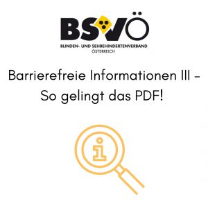 barrierefreie Information © BSVÖ