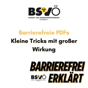 barrierefrei erklärt © BSVÖ