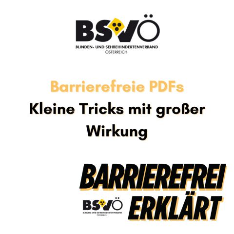 barrierefrei erklärt © BSVÖ