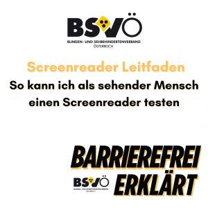barrierefrei leicht erklärt © BSVÖ