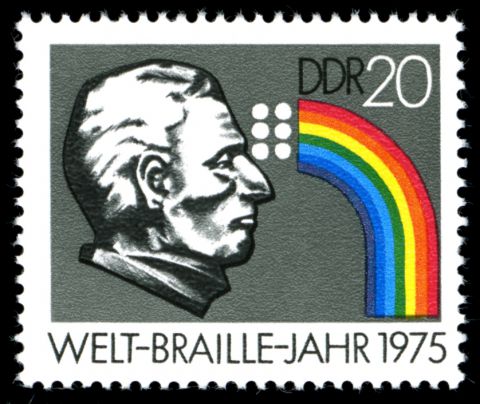 Welt-Braille-Jahr 1975 Briefmarke © cc0 Lizenz