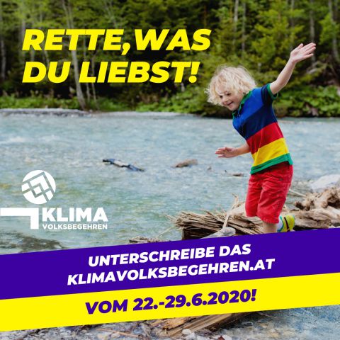 Plakat Klimavolksbegehren © kvb